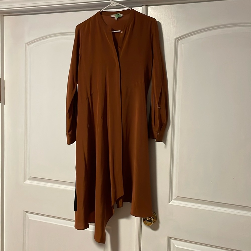 Elegant Brown Midi Dress